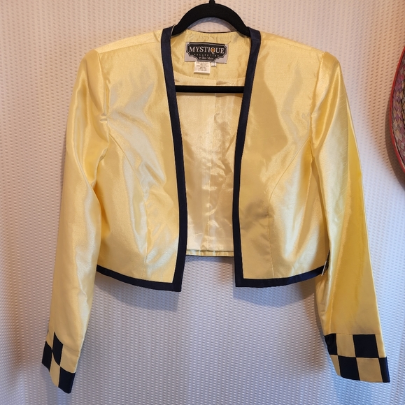 Ben Marc Yellow and Black Church Dress With Balero Jacket Size 12 NWT - Picture 4 of 10